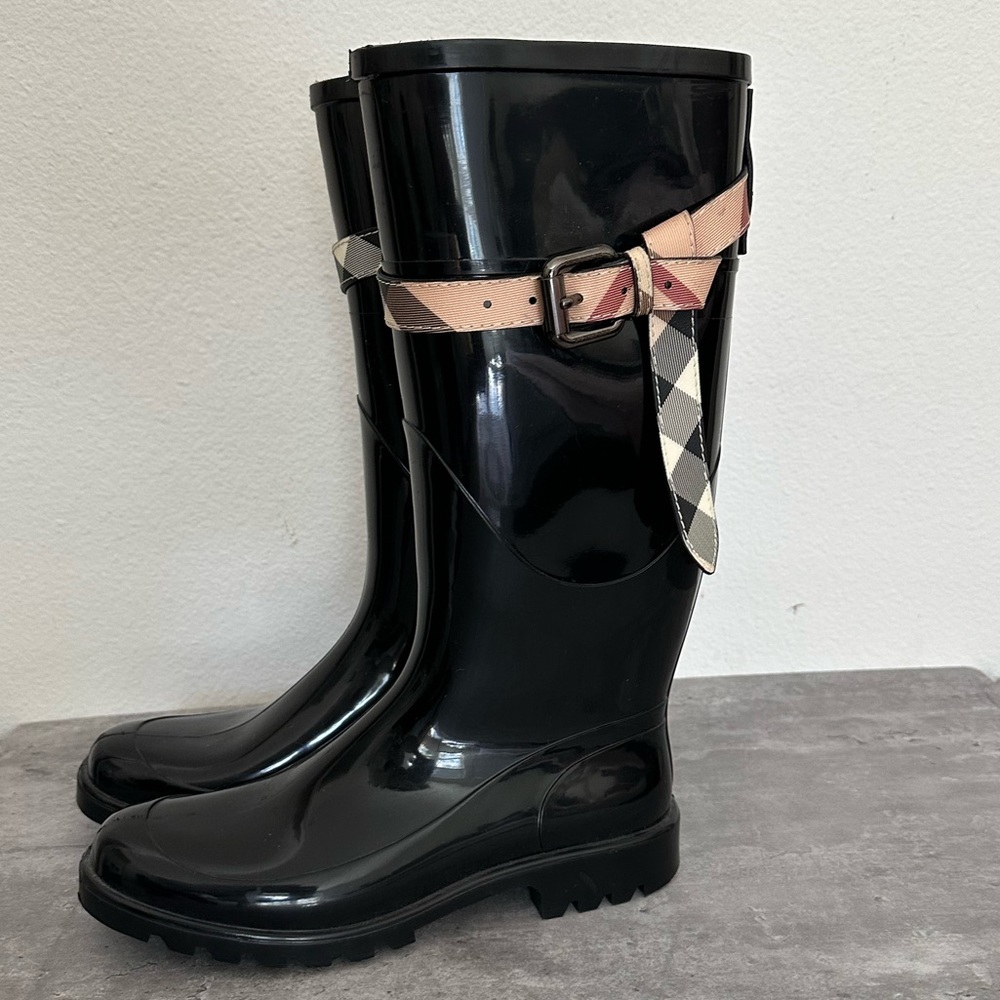 Burberry Womens Rain Boots belted Waterproof